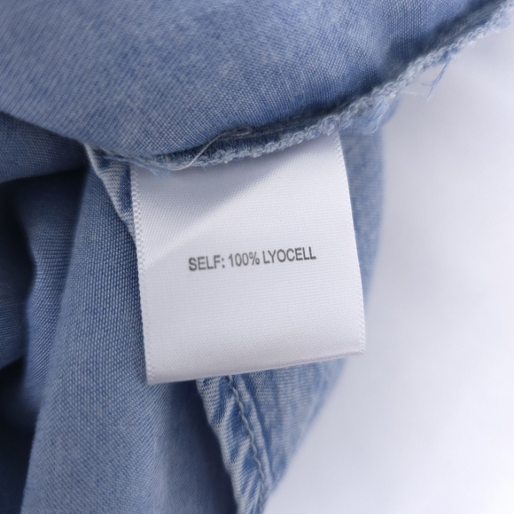 Jane + Delancy Tiered Distressed Flutter Sleeve Lyocel top Medium - Picture 8 of 9